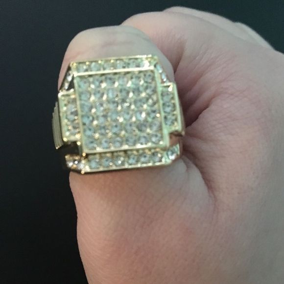 Men’s Gold Ring Iced Out Hip Hop Style Jewelry